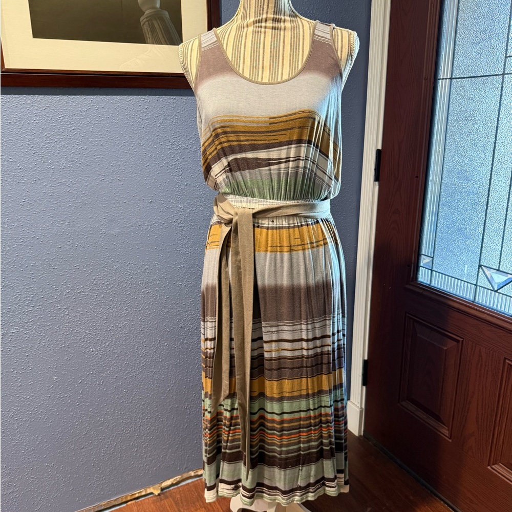 Guess by Marciano Multicolor Striped Midi Dress